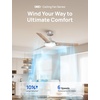 image:imageDREO Ceiling Fan with Lights for IndoorOutdoor 42 Low Profile Ceiling fan with Light and Remote Control for Bedroom 22dB Quiet DC Motor QuickInstall 6 Speeds Reversible Dimmable 5CCT BlackGrey