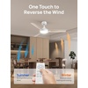 image:imageDREO Ceiling Fan with Lights for IndoorOutdoor 42 Low Profile Ceiling fan with Light and Remote Control for Bedroom 22dB Quiet DC Motor QuickInstall 6 Speeds Reversible Dimmable 5CCT BlackWhite