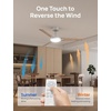 image:imageDREO Ceiling Fan with Lights for IndoorOutdoor 42 Low Profile Ceiling fan with Light and Remote Control for Bedroom 22dB Quiet DC Motor QuickInstall 6 Speeds Reversible Dimmable 5CCT BlackGrey