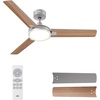 image:imageDREO Ceiling Fan with Lights for IndoorOutdoor 42 Low Profile Ceiling fan with Light and Remote Control for Bedroom 22dB Quiet DC Motor QuickInstall 6 Speeds Reversible Dimmable 5CCT BlackGrey