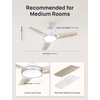 image:imageDREO Ceiling Fan with Lights for IndoorOutdoor 42 Low Profile Ceiling fan with Light and Remote Control for Bedroom 22dB Quiet DC Motor QuickInstall 6 Speeds Reversible Dimmable 5CCT BlackWhite