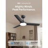 image:imageDREO Ceiling Fan with Lights for IndoorOutdoor 42 Low Profile Ceiling fan with Light and Remote Control for Bedroom 22dB Quiet DC Motor QuickInstall 6 Speeds Reversible Dimmable 5CCT BlackBlack