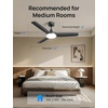 image:imageDREO Ceiling Fan with Lights for IndoorOutdoor 42 Low Profile Ceiling fan with Light and Remote Control for Bedroom 22dB Quiet DC Motor QuickInstall 6 Speeds Reversible Dimmable 5CCT BlackBlack