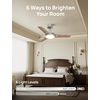 image:imageDREO Ceiling Fan with Lights for IndoorOutdoor 42 Low Profile Ceiling fan with Light and Remote Control for Bedroom 22dB Quiet DC Motor QuickInstall 6 Speeds Reversible Dimmable 5CCT BlackGrey