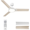 image:imageDREO Ceiling Fan with Lights for IndoorOutdoor 42 Low Profile Ceiling fan with Light and Remote Control for Bedroom 22dB Quiet DC Motor QuickInstall 6 Speeds Reversible Dimmable 5CCT BlackWhite