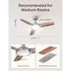 image:imageDREO Ceiling Fan with Lights for IndoorOutdoor 42 Low Profile Ceiling fan with Light and Remote Control for Bedroom 22dB Quiet DC Motor QuickInstall 6 Speeds Reversible Dimmable 5CCT BlackGrey