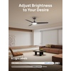 image:imageDREO Ceiling Fan with Lights for IndoorOutdoor 42 Low Profile Ceiling fan with Light and Remote Control for Bedroom 22dB Quiet DC Motor QuickInstall 6 Speeds Reversible Dimmable 5CCT BlackBlack