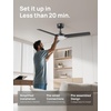 image:imageDREO Ceiling Fan with Lights for IndoorOutdoor 42 Low Profile Ceiling fan with Light and Remote Control for Bedroom 22dB Quiet DC Motor QuickInstall 6 Speeds Reversible Dimmable 5CCT BlackBlack