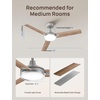 image:imageDREO Ceiling Fan with Lights for IndoorOutdoor 42 Low Profile Ceiling fan with Light and Remote Control for Bedroom 22dB Quiet DC Motor QuickInstall 6 Speeds Reversible Dimmable 5CCT BlackGrey