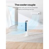 image:imageDREO Evaporative Air Swamp Cooler 40 Standing Fans that Blow Cold Air 80 Oscillating Bladeless Cooling Fan for Bedroom Removable Water Tank Ice Packs Remote Control 4 Speeds 7H Timer WhiteWhite and Black