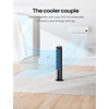 image:imageDREO Evaporative Air Swamp Cooler 40 Standing Fans that Blow Cold Air 80 Oscillating Bladeless Cooling Fan for Bedroom Removable Water Tank Ice Packs Remote Control 4 Speeds 7H Timer WhiteBlack
