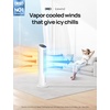 image:imageDREO Evaporative Air Swamp Cooler 40 Standing Fans that Blow Cold Air 80 Oscillating Bladeless Cooling Fan for Bedroom Removable Water Tank Ice Packs Remote Control 4 Speeds 7H Timer WhiteWhite