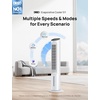 image:imageDREO Evaporative Air Swamp Cooler 40 Standing Fans that Blow Cold Air 80 Oscillating Bladeless Cooling Fan for Bedroom Removable Water Tank Ice Packs Remote Control 4 Speeds 7H Timer WhiteWhite and Black
