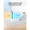 image:imageDREO Evaporative Air Swamp Cooler 40 Standing Fans that Blow Cold Air 80 Oscillating Bladeless Cooling Fan for Bedroom Removable Water Tank Ice Packs Remote Control 4 Speeds 7H Timer WhiteWhite and Black