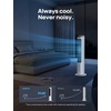 image:imageDREO Evaporative Air Swamp Cooler 40 Standing Fans that Blow Cold Air 80 Oscillating Bladeless Cooling Fan for Bedroom Removable Water Tank Ice Packs Remote Control 4 Speeds 7H Timer WhiteWhite and Black