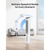 image:imageDREO Evaporative Air Swamp Cooler 40 Standing Fans that Blow Cold Air 80 Oscillating Bladeless Cooling Fan for Bedroom Removable Water Tank Ice Packs Remote Control 4 Speeds 7H Timer WhiteWhite
