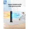 image:imageDREO Evaporative Air Swamp Cooler 40 Standing Fans that Blow Cold Air 80 Oscillating Bladeless Cooling Fan for Bedroom Removable Water Tank Ice Packs Remote Control 4 Speeds 7H Timer WhiteBlack