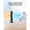 image:imageDREO Evaporative Air Swamp Cooler 40 Standing Fans that Blow Cold Air 80 Oscillating Bladeless Cooling Fan for Bedroom Removable Water Tank Ice Packs Remote Control 4 Speeds 7H Timer WhiteBlack