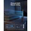 image:imageDREO Evaporative Air Swamp Cooler 40 Standing Fans that Blow Cold Air 80 Oscillating Bladeless Cooling Fan for Bedroom Removable Water Tank Ice Packs Remote Control 4 Speeds 7H Timer WhiteBlack