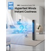 image:imageDREO Evaporative Air Swamp Cooler 43 Cooling Fans that Blow Cold Air 2025 Upgraded 85 Oscillating Floor Fan for Bedroom Easy Cleaning APP Control Ice Packs 4 Speeds amp 4 Modes 12H Timer WhiteSilver