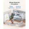 image:imageDREO Fan for Bedroom 12 Inches 70ft Powerful Airflow 25db Quiet Table Air Circulator Fans for Whole Room 120 Adjustable Tilt 3 Speeds Desktop Fan for Home Office KitchenGrey