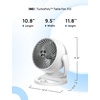 image:imageDREO Fan for Bedroom 12 Inches 70ft Powerful Airflow 25db Quiet Table Air Circulator Fans for Whole Room 120 Adjustable Tilt 3 Speeds Desktop Fan for Home Office KitchenWhite