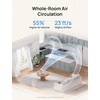 image:imageDREO Fan for Bedroom 12 Inches 70ft Powerful Airflow 25db Quiet Table Air Circulator Fans for Whole Room 120 Adjustable Tilt 3 Speeds Desktop Fan for Home Office KitchenWhite