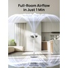 image:imageDREO Fan for Bedroom 120 Oscillating Standing Fans Quiet Floor Fan with DC Motor 100ft Pedestal Fans for Room 9 Speeds 4 modes 20dB 120 Manual Vertical 3742 Adjustable Height 8H TimerWhite