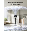 image:imageDREO Fan for Bedroom 120 Oscillating Standing Fans Quiet Floor Fan with DC Motor 100ft Pedestal Fans for Room 9 Speeds 4 modes 20dB 120 Manual Vertical 3742 Adjustable Height 8H TimerBlack and Gray