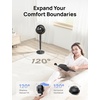 image:imageDREO Fan for Bedroom 120 Oscillating Standing Fans Quiet Floor Fan with DC Motor 100ft Pedestal Fans for Room 9 Speeds 4 modes 20dB 120 Manual Vertical 3742 Adjustable Height 8H TimerGrey