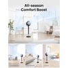 image:imageDREO Fan for Bedroom 120 Oscillating Standing Fans Quiet Floor Fan with DC Motor 100ft Pedestal Fans for Room 9 Speeds 4 modes 20dB 120 Manual Vertical 3742 Adjustable Height 8H TimerGrey