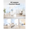 image:imageDREO Fan for Bedroom 120 Oscillating Standing Fans Quiet Floor Fan with DC Motor 100ft Pedestal Fans for Room 9 Speeds 4 modes 20dB 120 Manual Vertical 3742 Adjustable Height 8H TimerWhite