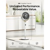 image:imageDREO Fan for Bedroom 120 Oscillating Standing Fans Quiet Floor Fan with DC Motor 100ft Pedestal Fans for Room 9 Speeds 4 modes 20dB 120 Manual Vertical 3742 Adjustable Height 8H TimerWhite