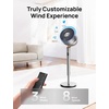 image:imageDREO Fan for Bedroom 120120Omnidirectional Oscillating Fan 90ft DC Motor 20 dB Quiet Standing Pedestal Fans 8 Speeds 3 Modes Circulator with Remote 3540 Adjustable Height 8H TimerBright silver