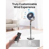 image:imageDREO Fan for Bedroom 120120Omnidirectional Oscillating Fan 90ft DC Motor 20 dB Quiet Standing Pedestal Fans 8 Speeds 3 Modes Circulator with Remote 3540 Adjustable Height 8H TimerLight silver