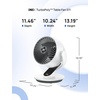 image:imageDREO Fan for Bedroom 13Inch Oscillating Table Air Circulator Fan for Whole Room 120 Tilt Adjustment 25dB UltraQuiet 75ft Powerful Airflow 4 Speeds Desk Fans with Remote for Home OfficeWhite