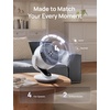 image:imageDREO Fan for Bedroom 13Inch Oscillating Table Air Circulator Fan for Whole Room 120 Tilt Adjustment 25dB UltraQuiet 75ft Powerful Airflow 4 Speeds Desk Fans with Remote for Home OfficeWhite
