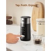 image:imageDREO Milk Frother 8in1 Electric Stainless Steel Frother for Latte Art Microfoam and Coffee 9oz270ml Warm and Cold Foam Automatic Frothers LED Easy to CleanMidnight Black