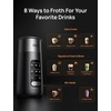 image:imageDREO Milk Frother 8in1 Electric Stainless Steel Frother for Latte Art Microfoam and Coffee 9oz270ml Warm and Cold Foam Automatic Frothers LED Easy to CleanMidnight Black