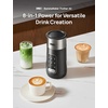 image:imageDREO Milk Frother 8in1 Electric Stainless Steel Frother for Latte Art Microfoam and Coffee 9oz270ml Warm and Cold Foam Automatic Frothers LED Easy to CleanMidnight Black