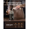 image:imageDREO Milk Frother Allin1 Electric Foam Maker for Coffee 15oz450ml Automatic Foam Frother for Latte Artlevel Microfoam 30 Drinks Easy to Clean Dishwasher Safe LED displaySilver Black
