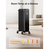 image:imageDREO Oil Filled Radiator Heater 1500W Electric Heaters for Indoor Use Safety Heat for Large Room with Remote 8 Fins 4 Modes Digital Thermostat Overheat amp TipOver Protection 24H Timer Quiet