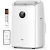 image:imageDREO Portable Air Conditioner 318S 8000 BTU ASHRAE 5000 BTU DOE Smart AC Unit for Bedroom with Drainagefree Cooling FanampDehumidifier 3 in 1 APPVoiceRemote Quiet Standing AC for Room IndoorsWhite