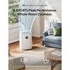 image:imageDREO Portable Air Conditioner 318S 8000 BTU ASHRAE 5000 BTU DOE Smart AC Unit for Bedroom with Drainagefree Cooling FanampDehumidifier 3 in 1 APPVoiceRemote Quiet Standing AC for Room IndoorsWhite