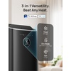 image:imageDREO Portable Air Conditioner 318S 8000 BTU ASHRAE 5000 BTU DOE Smart AC Unit for Bedroom with Drainagefree Cooling FanampDehumidifier 3 in 1 APPVoiceRemote Quiet Standing AC for Room IndoorsBlack