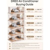 image:imageDREO Portable Air Conditioner 318S 8000 BTU ASHRAE 5000 BTU DOE Smart AC Unit for Bedroom with Drainagefree Cooling FanampDehumidifier 3 in 1 APPVoiceRemote Quiet Standing AC for Room IndoorsBlack