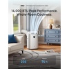 image:imageDREO Portable Air Conditioner 516S 14000 BTU ASHRAE 10000 BTU DOE Smart AC Unit for Bedroom with Drainagefree Cooling FanampDehumidifier 3 in 1 APPVoiceRemote Quiet Standing AC for Room IndoorsWhite