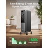 image:imageDREO Radiator Heater Quiet Electric Space Heater for Indoor Use Large Room  Dual Knobs Energy Saving 8 Safety Protection 1500W Quiet Oil Filled Radiator for Bedroom Adjustable Thermostat GreyGray