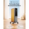image:imageDREO Radiator Heater Quiet Electric Space Heater for Indoor Use Large Room  Dual Knobs Energy Saving 8 Safety Protection 1500W Quiet Oil Filled Radiator for Bedroom Adjustable Thermostat GreyBlack