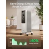 image:imageDREO Radiator Heater Quiet Electric Space Heater for Indoor Use Large Room  Dual Knobs Energy Saving 8 Safety Protection 1500W Quiet Oil Filled Radiator for Bedroom Adjustable Thermostat GreyWhite